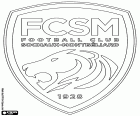Эмблема ФК Сошо, Football Club Sochaux-Montbéliard, FC Souchaux, FCSM, футбольный клуб Сошо и Монбельяра, города в регионе Франш-Конте Франции