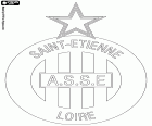 Знак из Сент-Этьен, ассоциации спортивного де Сент-Этьена, Association sportive de Saint-Étienne, футбольный клуб Сент-Этьена, город, расположенный в восточной части центральной части Франции и столица департамента Луара