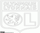 Знак Олимпик Лион, Olympique lyonnais, OL, футбольный клуб, базирующийся в Лионе, третий город более густонаселенным из Франции. Лион расположен в восточной Франции является столицей региона Овернь-Рона-Альпы