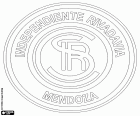 Логотип Клуб Спортиво Индепендьенте Ривадавия, Club Sportivo Independiente Rivadavia, футбольный клуб, базирующийся в Мендоса, город к западу от Аргентины и столица провинции с тем же именем