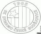 Знак СК Дина́мо Ческе-Будеёвице, Sportovní klub Dynamo České Budějovice, футбольный клуб базируется в Ческе-Будеёвице, город в Южной Чехии и столицей Южно-чешского края