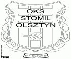 Эмблема Стомиль, OKS Stomil Olsztyn, Olsztyński Klub Sportowy Stomil Olsztyn, спортивный клуб со штаб-квартирой в городе Ольштын, город на северо-востоке Польши и столицей Варминско-Мазурское воеводство. Ольштын известен своими озерами и лесами