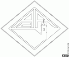 Знак Академика де Коимбра, Associação Académica de Coimbra, футбольный клуб базируется в городе Coimbra, исторический город на берегу реки Мондего, славится своим университетом и столицей округа Коимбра в Центро регионе Португалии