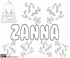 Zanna, Жанна, уменьшительное, используемые на различных языках для названий, таких, как Сусанна или Зузанна. Zanna, Жанна, вариант Zhanna