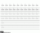 Учебные лист, каллиграфические упражнения с слог DO