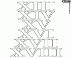 После римской числовые системы обучения, вот номера, 13, 14, 15, 16, 17 и 18