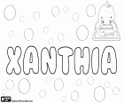 Xanthia, имя греческого происхождения для девушки, вариант Xanthe, имя из греческой мифологии