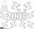 Zineb, имя для девочки на берберском языке, вариант арабское имя Zaynab и Zainab, Зайнаб