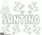 Santino, Сантино, уменьшительное в итальянской Santo, Санто, мужское имя средневекового происхождения. Santino также является итальянская фамилия