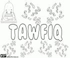 Tawfiq, имя арабского происхождения для мальчика, вариант Туфик, Toufik, Тауфик, Taufik, в Индонезии и Тевфик, Tevfik на Турецкий