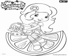 Orange Blossom, сидя на ломтик апельсина, она является большой друг 
Шарлотта Земляничка, Strawberry Shortcake