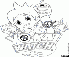 Логотип и главных героев от Yo-kai Watch, Время Йо-Кай: Натан Nate, Whisper, Jibanyan и Komasan