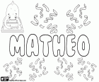 Matheo, имя для мальчика на французском языке, вариант Mathieu и Matthieu, Матье, Матео и Маттео