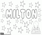 Milton, Милтон, имя для мальчика на английском языке, имеет свое происхождение в той же фамилией, которая происходит от топонима «mill town» в Старый Английский