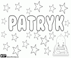 Patryk, Патрик, мужское имя латинского происхождения, производный от Patricius, Патрикий, используемые в нескольких языках как вариант Патрик. Патрик, польское имя для мальчика, уменьшительное Patrycjusz