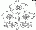 Логотип с тремя цветами вишни, символ сборной Японии по регби, который имеет прозвище The Brave Blossoms, храбрые цветы