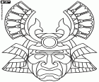 Эффектная маска воина-самурая, образец традиционной японской культуры