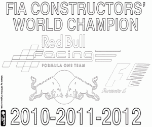 раскраска Red Bull Racing, F1 2010-11-12