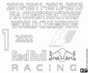раскраска Red Bull Racing, чемпион Формулы-1 2022 года