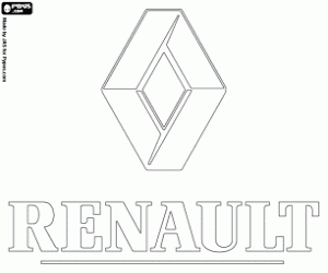 раскраска Renault, старая эмблема