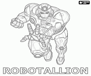 раскраска Robotallion робот Bakugan