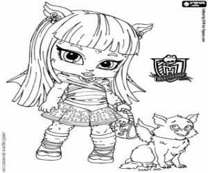 раскраска Rochelle Goyle, Monster High Baby