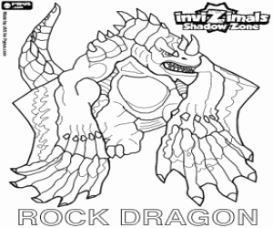 раскраска Rock Dragon, Invizimals Зона Теней