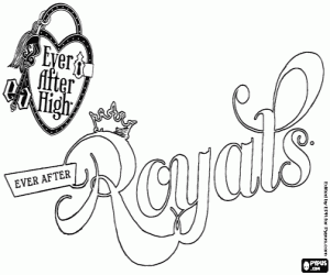 раскраска Royals логотип, Ever After High