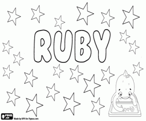 раскраска Ruby, английское название