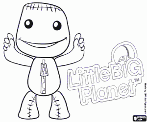 раскраска Sackboys, LittleBigPlanet