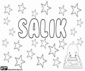 раскраска Salik, имя для мальчика