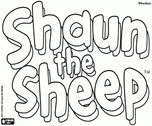 раскраска Shaun the Sheep логотип