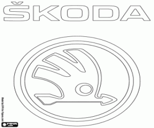 раскраска Skoda Auto логотип