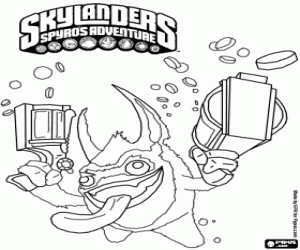 раскраска Skylander Trigger Happy