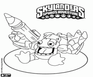 раскраска Skylander Zook, Bambazooker