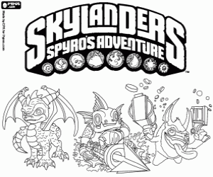раскраска Skylanders:  приключения в Spyro