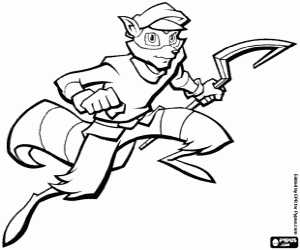 раскраска Sly Cooper, хитрый вор