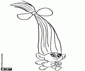 раскраска Smidge, крошечные Тролль