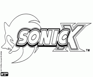 раскраска Sonic X логотип