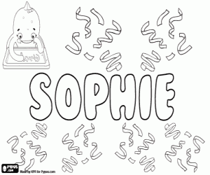 раскраска Sophie, имя на разных языках