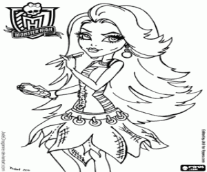 раскраска Spectra Vondergeist, Monster High