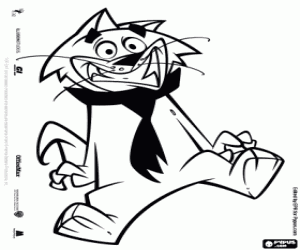 раскраска Spook, кошка с галстуком