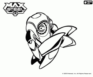 раскраска Steel, инопланетя́нин Max Steel