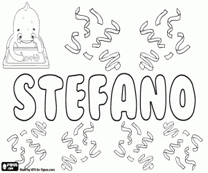 раскраска Stefano, Стефано, вариант Stefanio