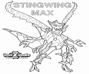 раскраска Stingwing Маx, Invizimals Зона Теней