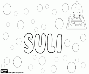 раскраска Suli, имя с различного происхождения
