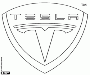 раскраска Tesla Motors эмблема