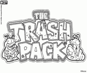 раскраска The Trash Pack логотип
