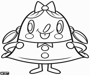 раскраска Tiffi, маленькая девочка Candy Crush Saga