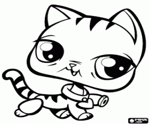 раскраска Tiger кота, Littlest Pet Shop